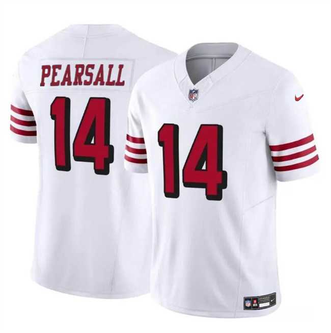 Men & Women & Youth San Francisco 49ers #14 Ricky Pearsall New White 2024 Draft F.U.S.E. Vapor Untouchable Limited Stitched Jersey